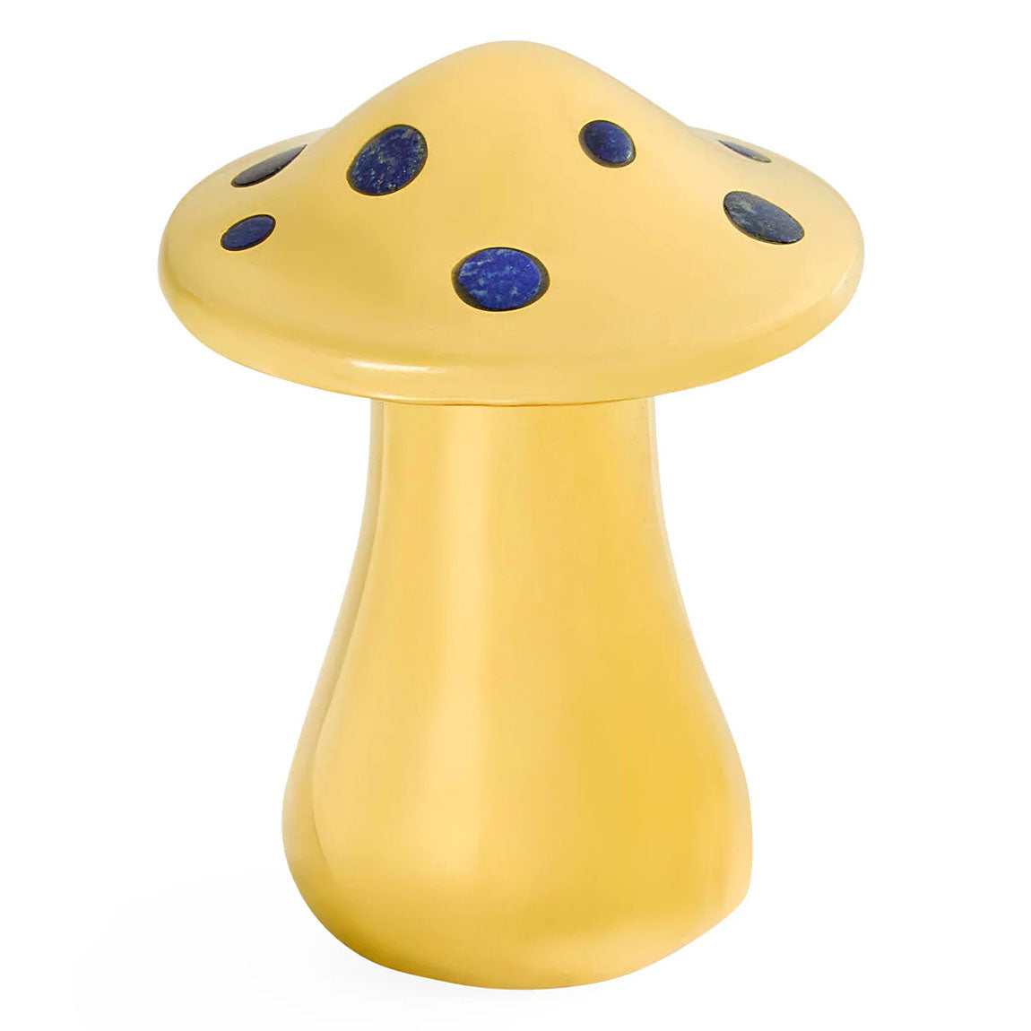 Brass mushroom boxes in three sizes shown to scale
