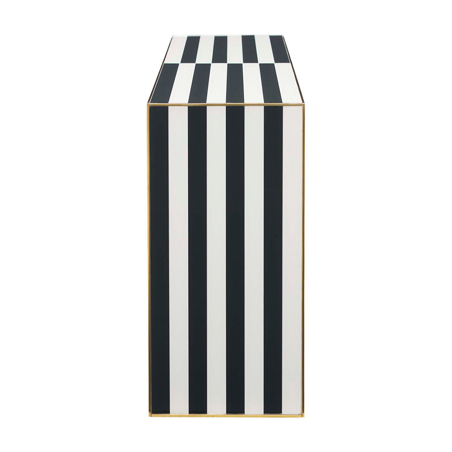 Jonathan Adler Op Art Waterfall Console, side profile view