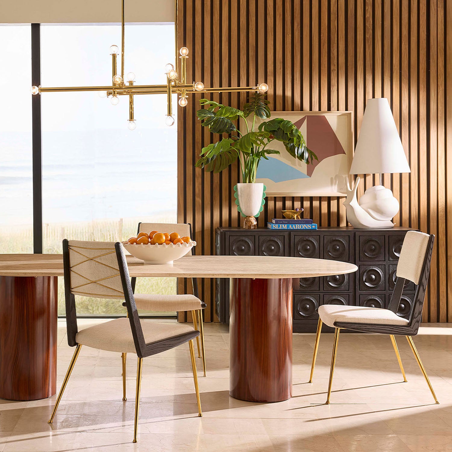 Jonathan Adler Travertine Capsule Dining Table