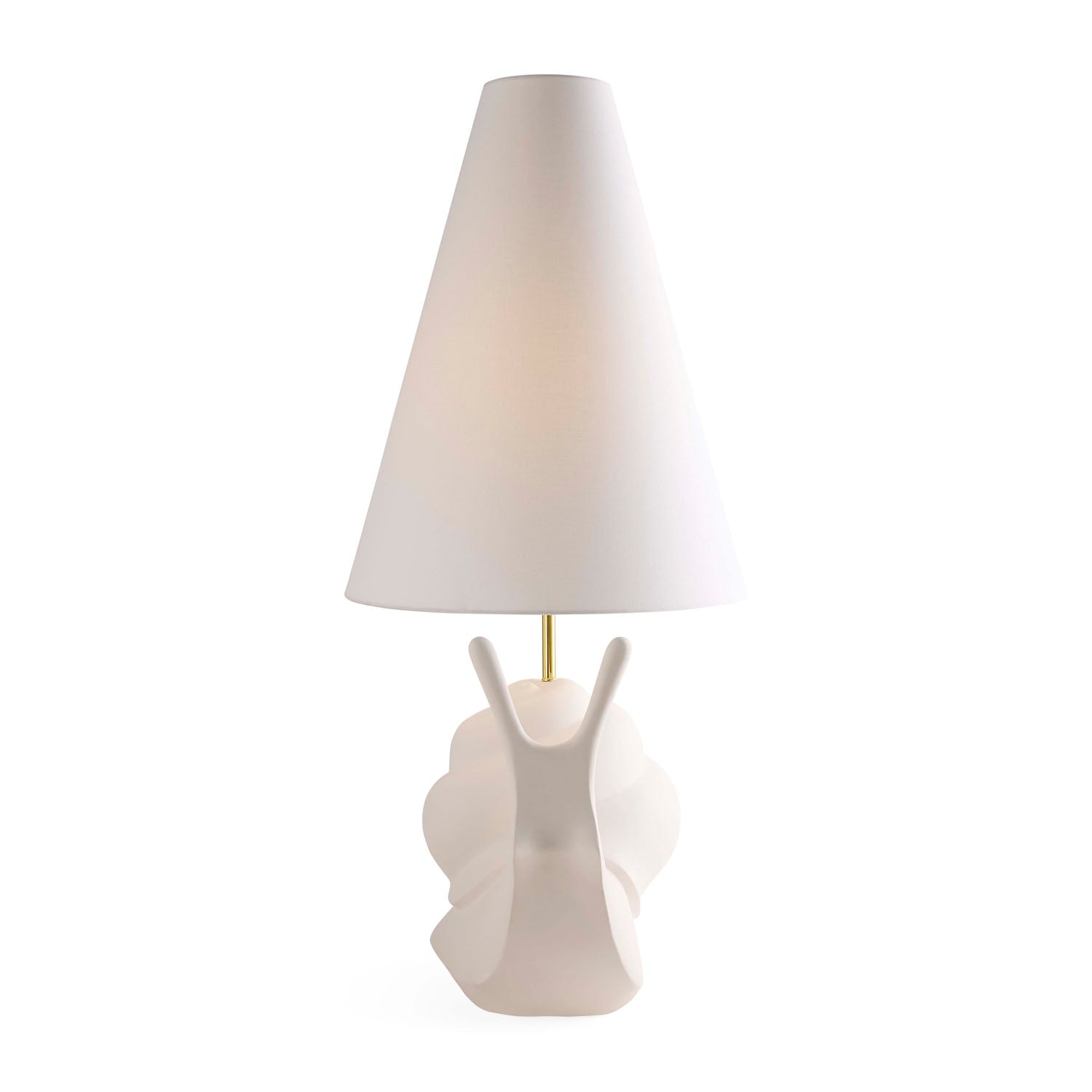 Jonathan Adler Giant Snail lamp, side profile view