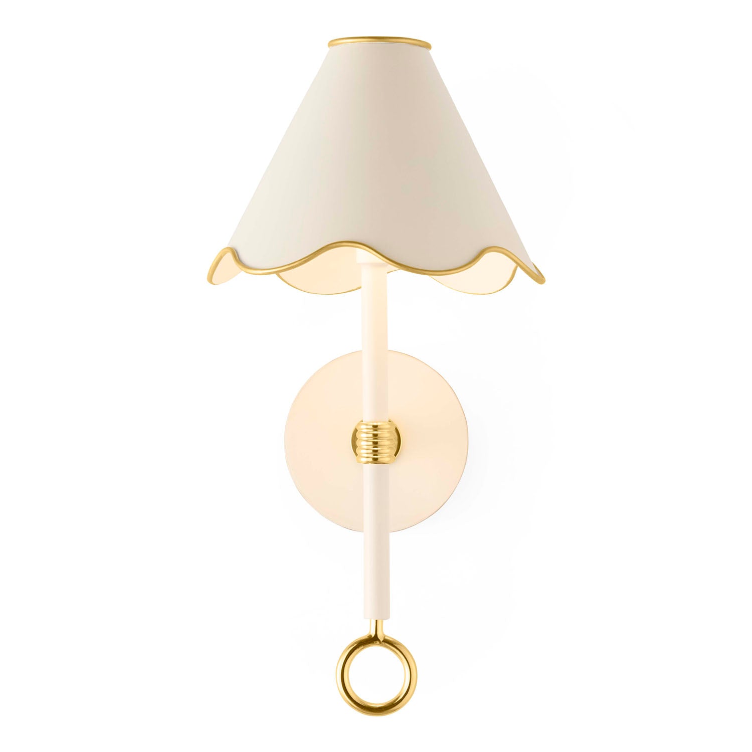 Jonathan Adler Ripple White Rechargeable LED Wall Sconce