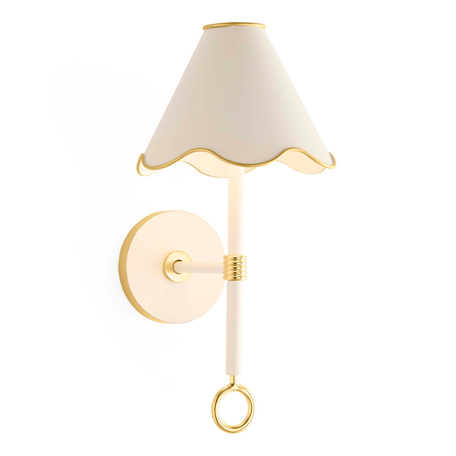 Jonathan Adler Ripple White Rechargeable LED Wall Sconce
