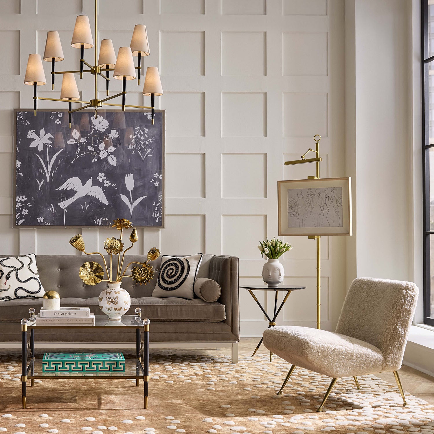Jonathan Adler Meurice Easel Floor Lamp