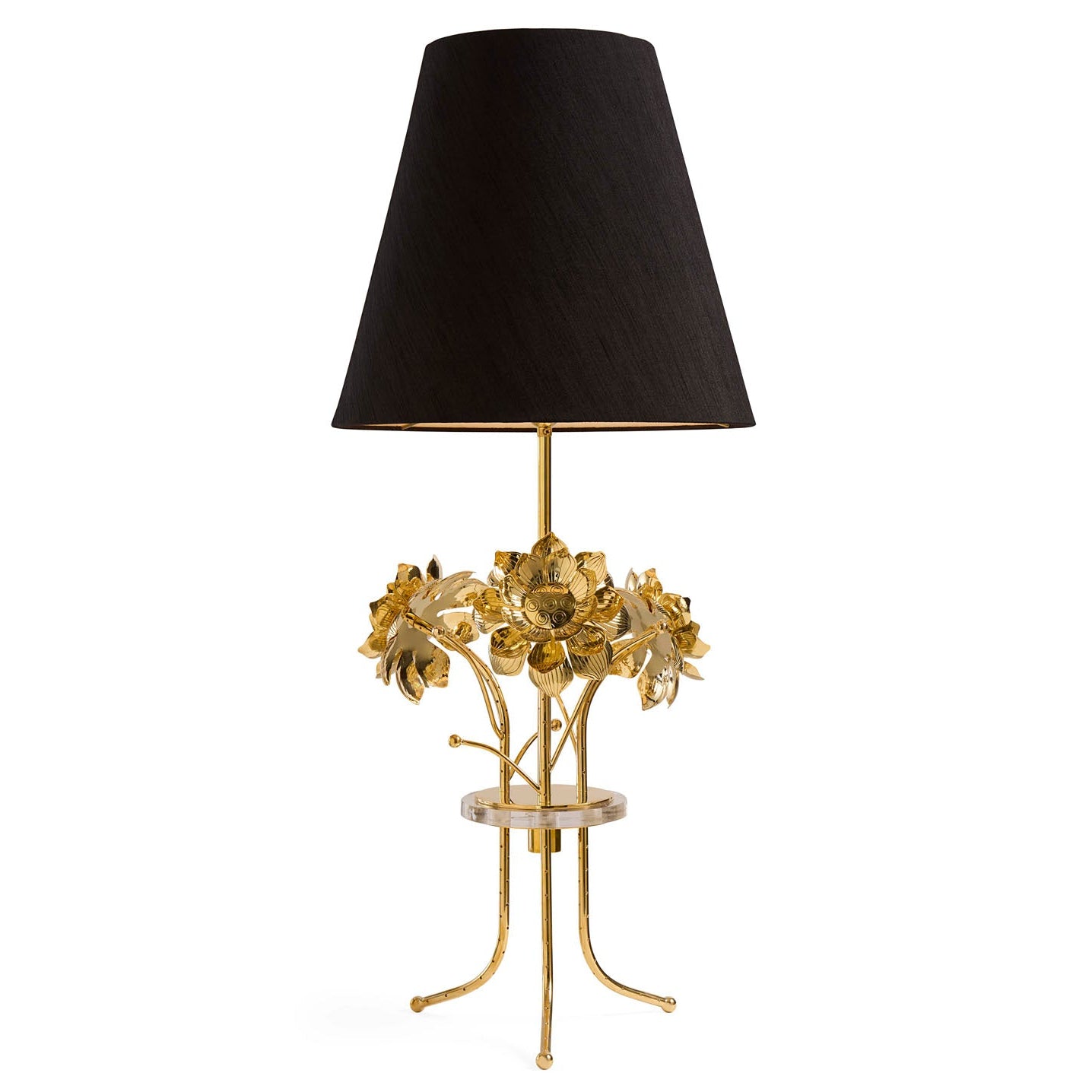 Jonathan Adler Brass Flower Table Lamp