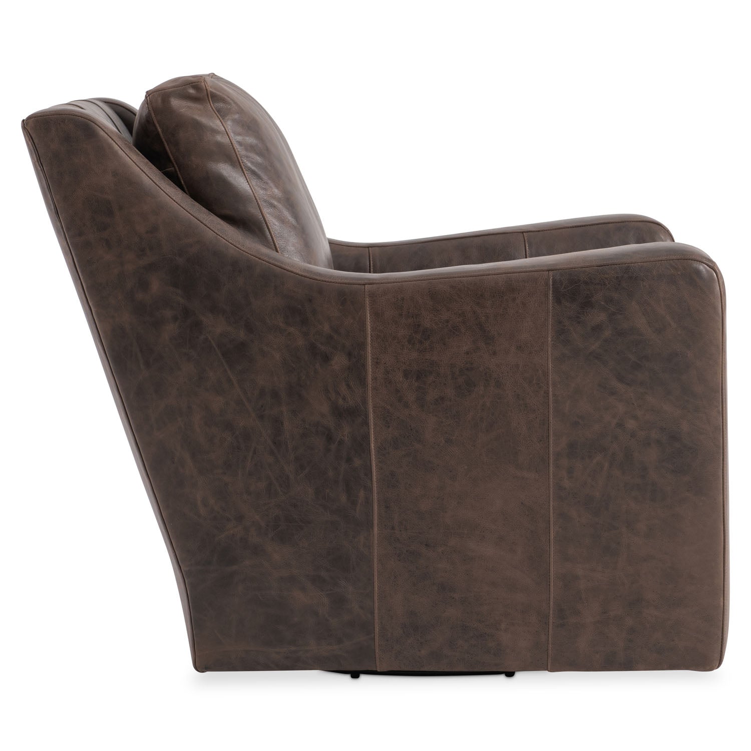 Bernhardt Living Ventura Leather Swivel Chair