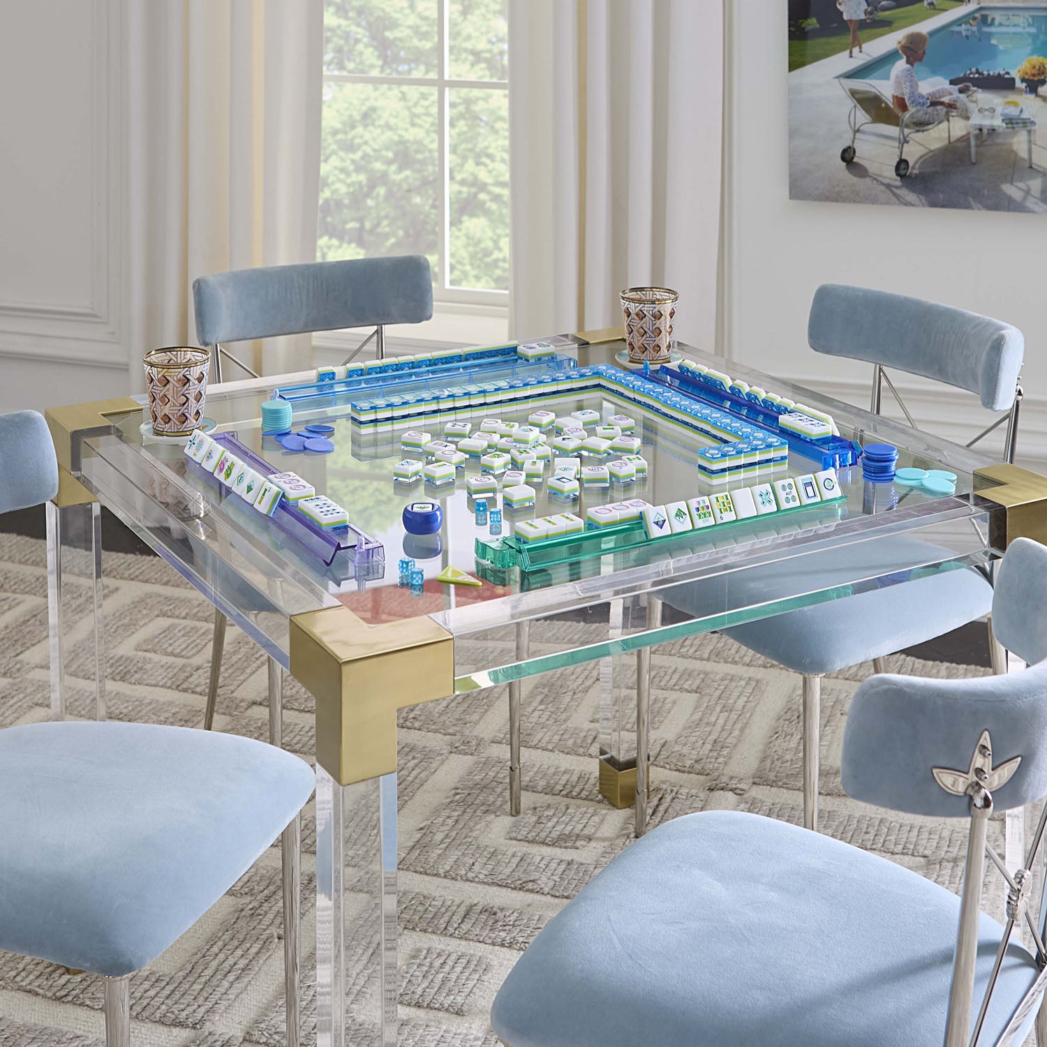 Jonathan Adler Basketweave Mahjong Set