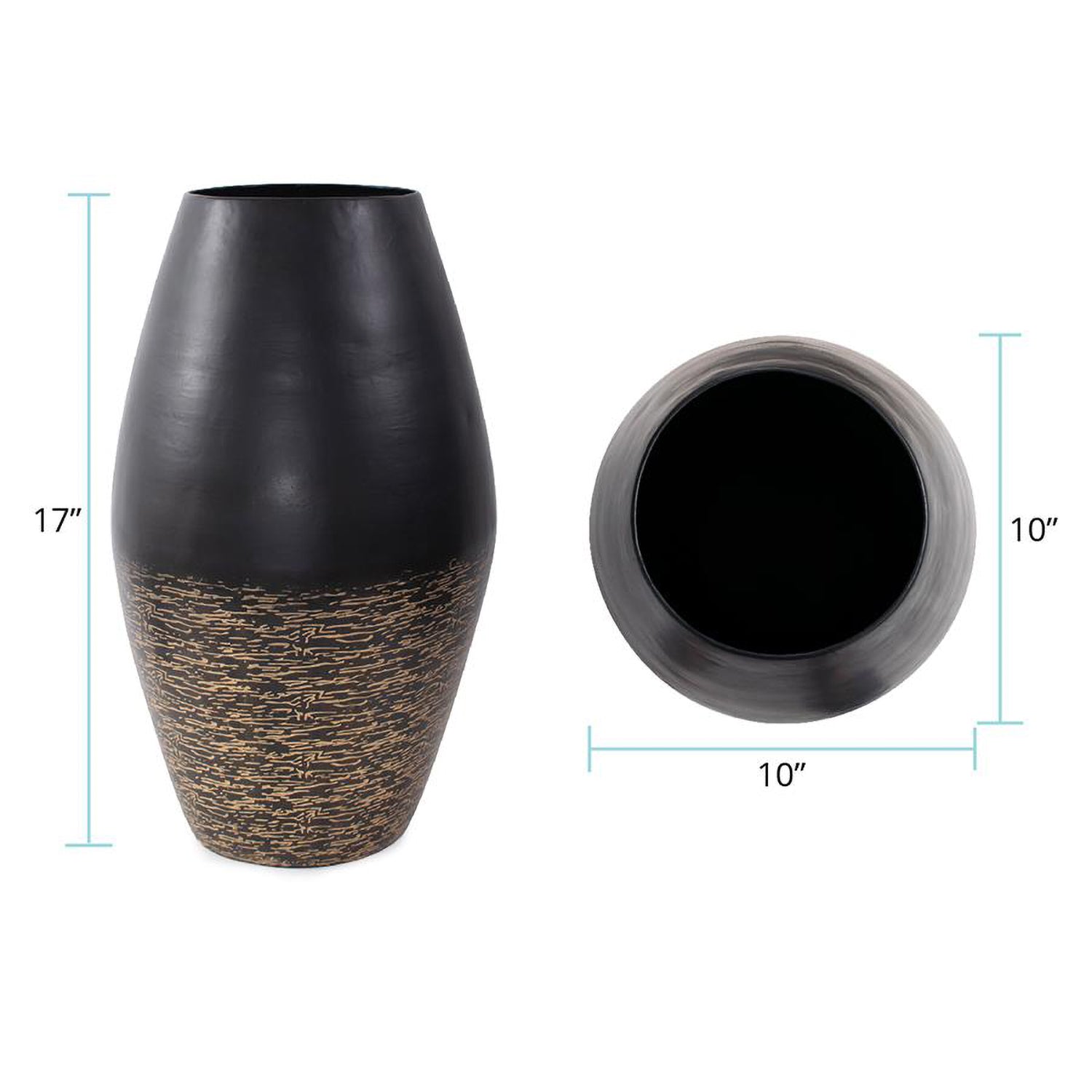 Golden Thread Large Cask Vase