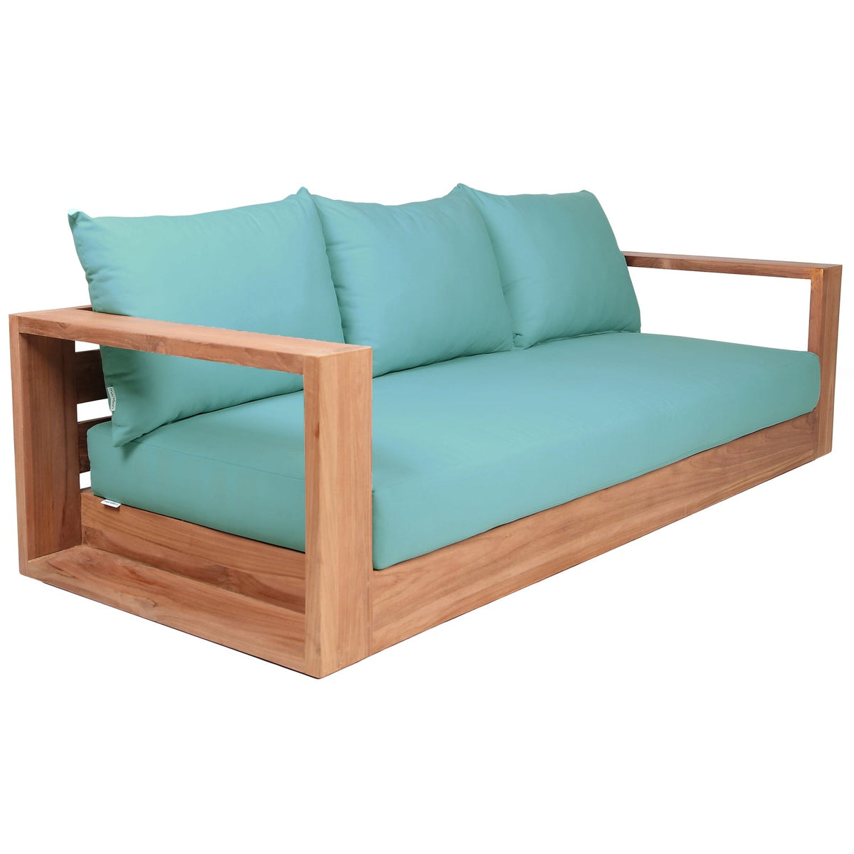 Tulum 87in Blue Water Resistant Fabric Upholstered Outdoor Patio Sofa