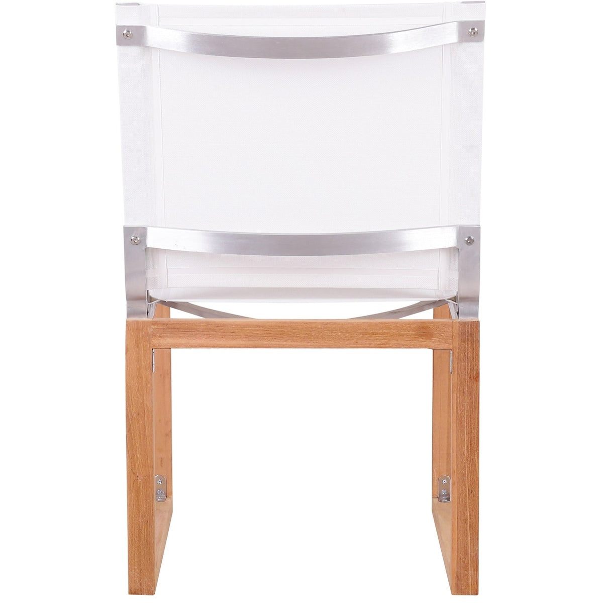 Tulum Off White Water Resistant Mesh Fabric Outdoor Patio Dining Side Chair