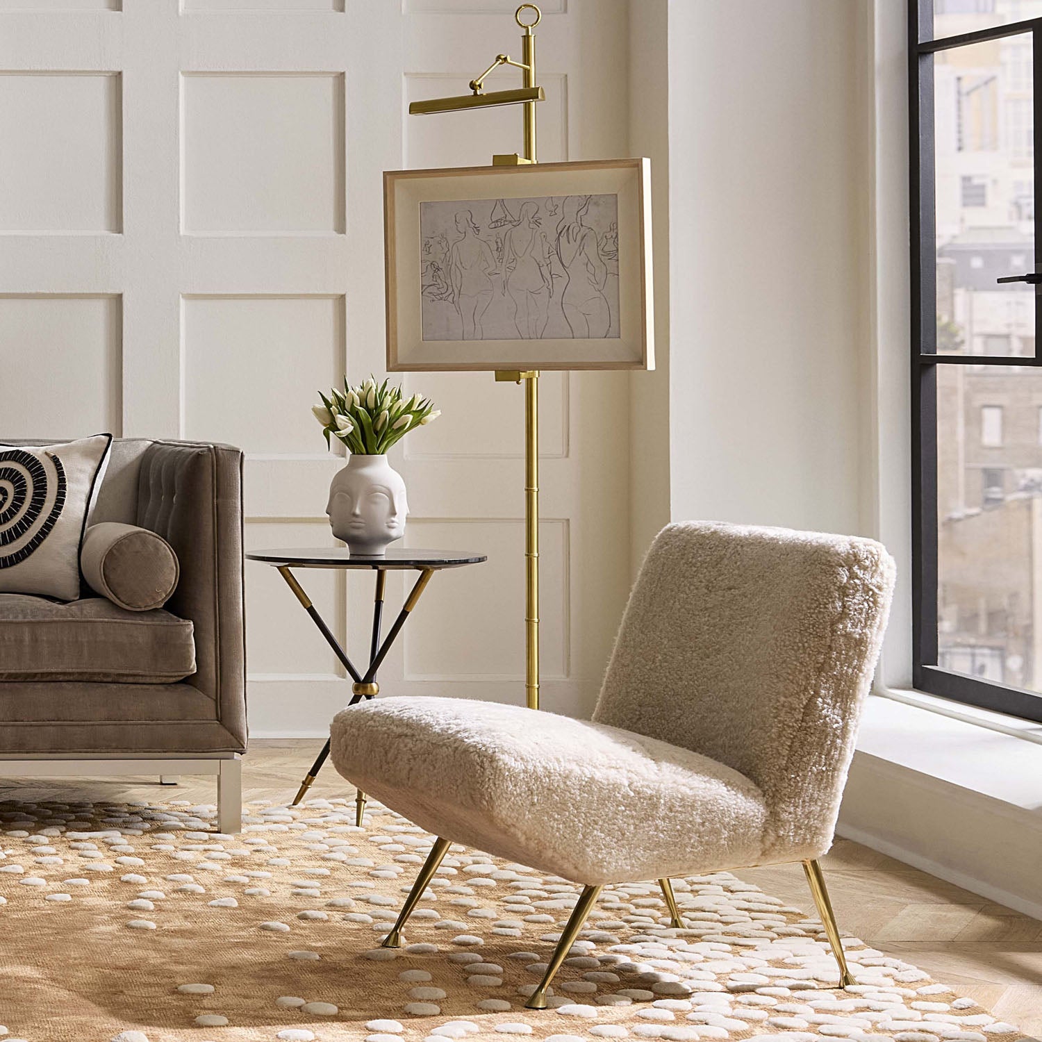 Jonathan Adler Rider Black Tripod Table