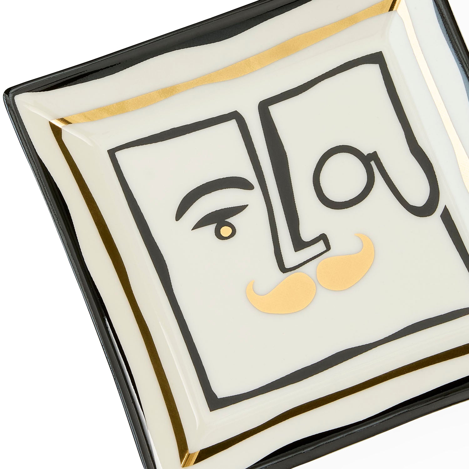 Jonathan Adler Marseilles Square Tray styled on a console