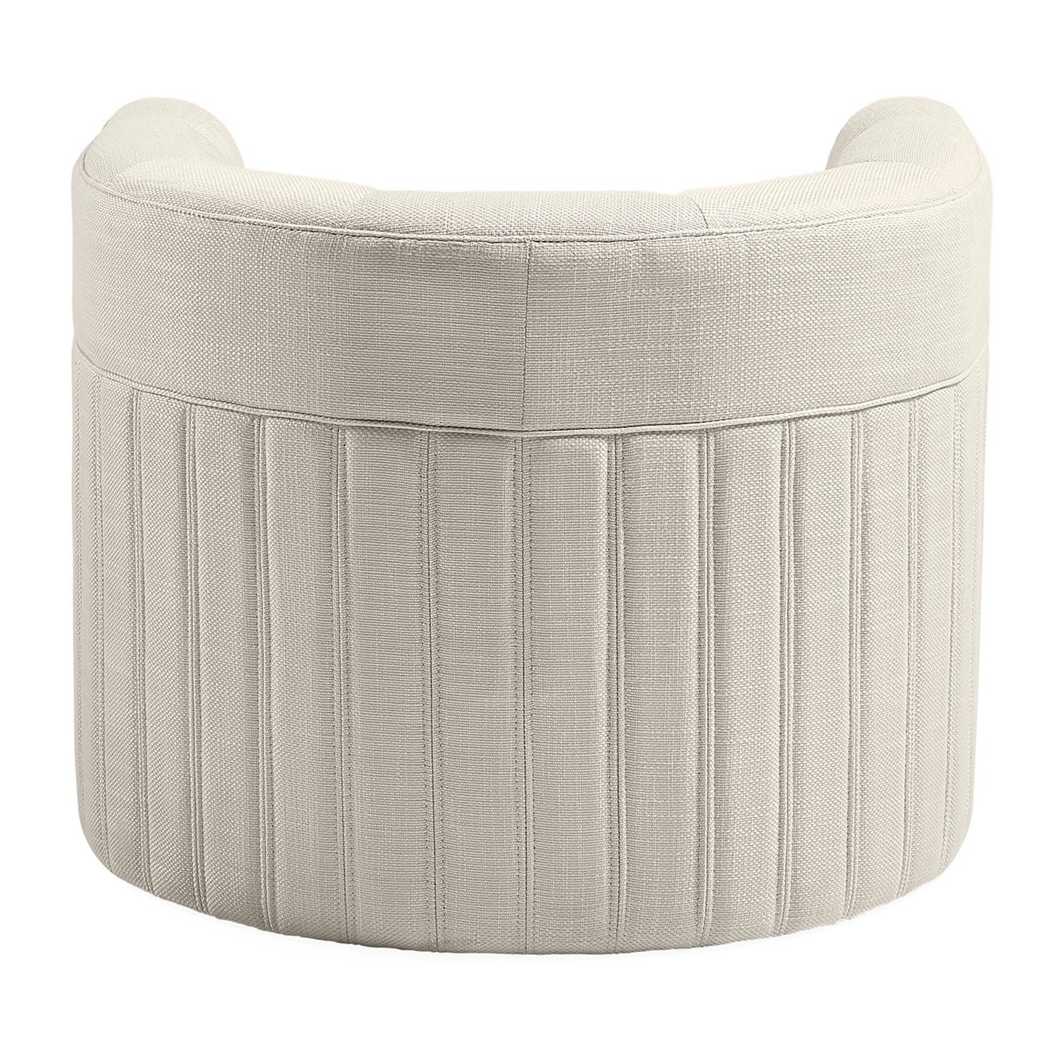 Jonathan Adler Acropolis Club Chair in Lucerne Silver linen upholstery styled in a room