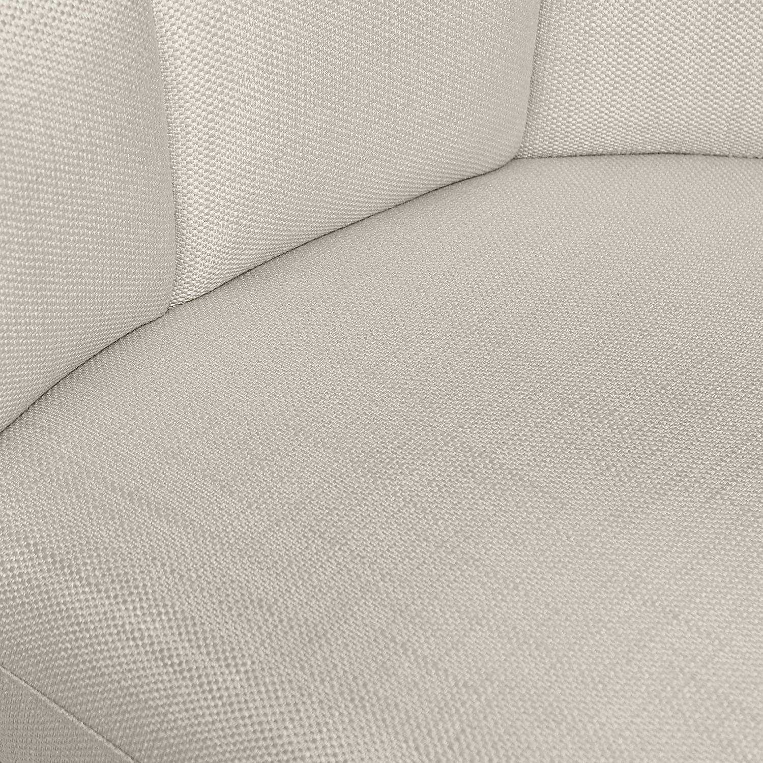 Jonathan Adler Acropolis Club Chair in Lucerne Silver linen upholstery shown to scale in a styled setting