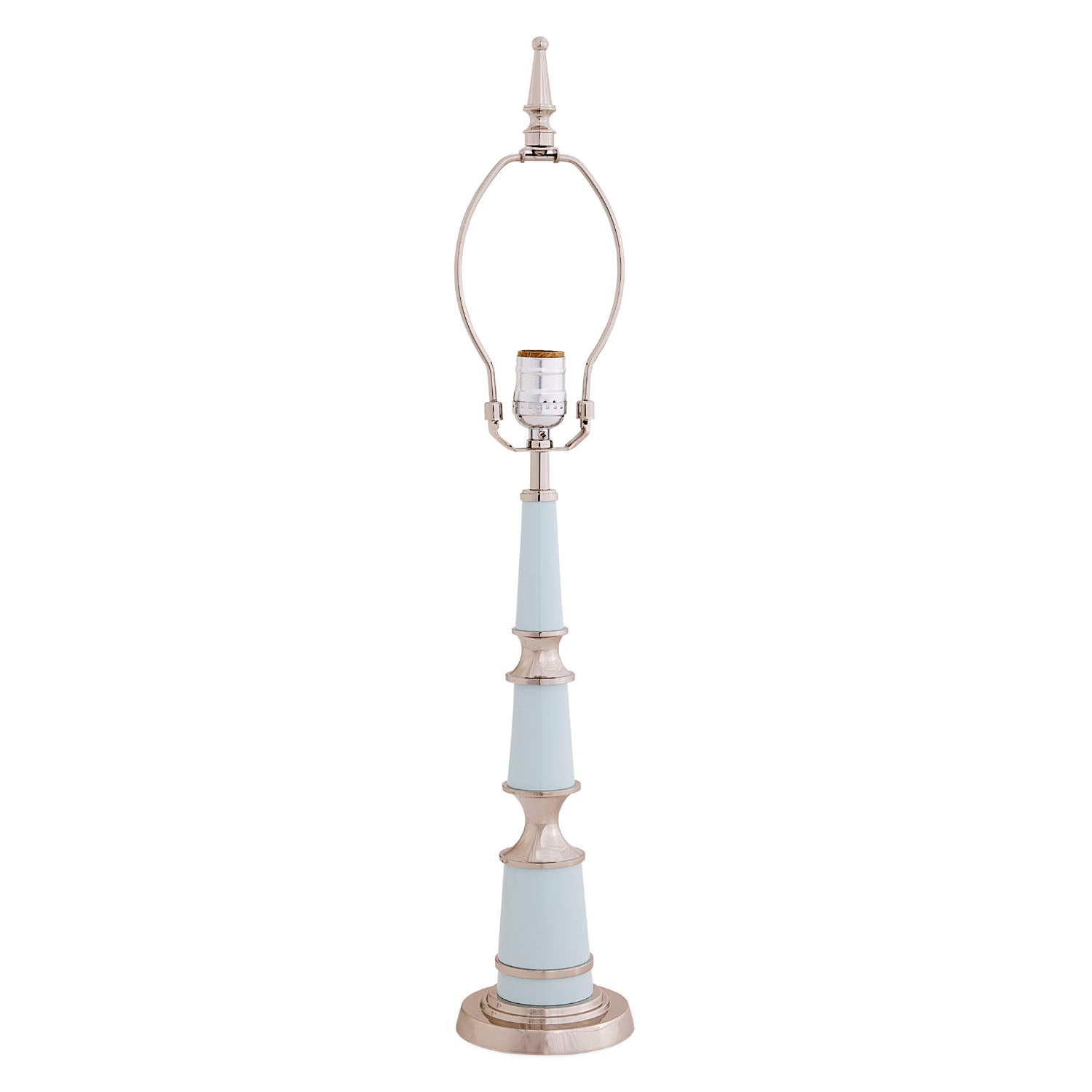 Detail of gloss parchment shade with taped edge on Versailles lamp