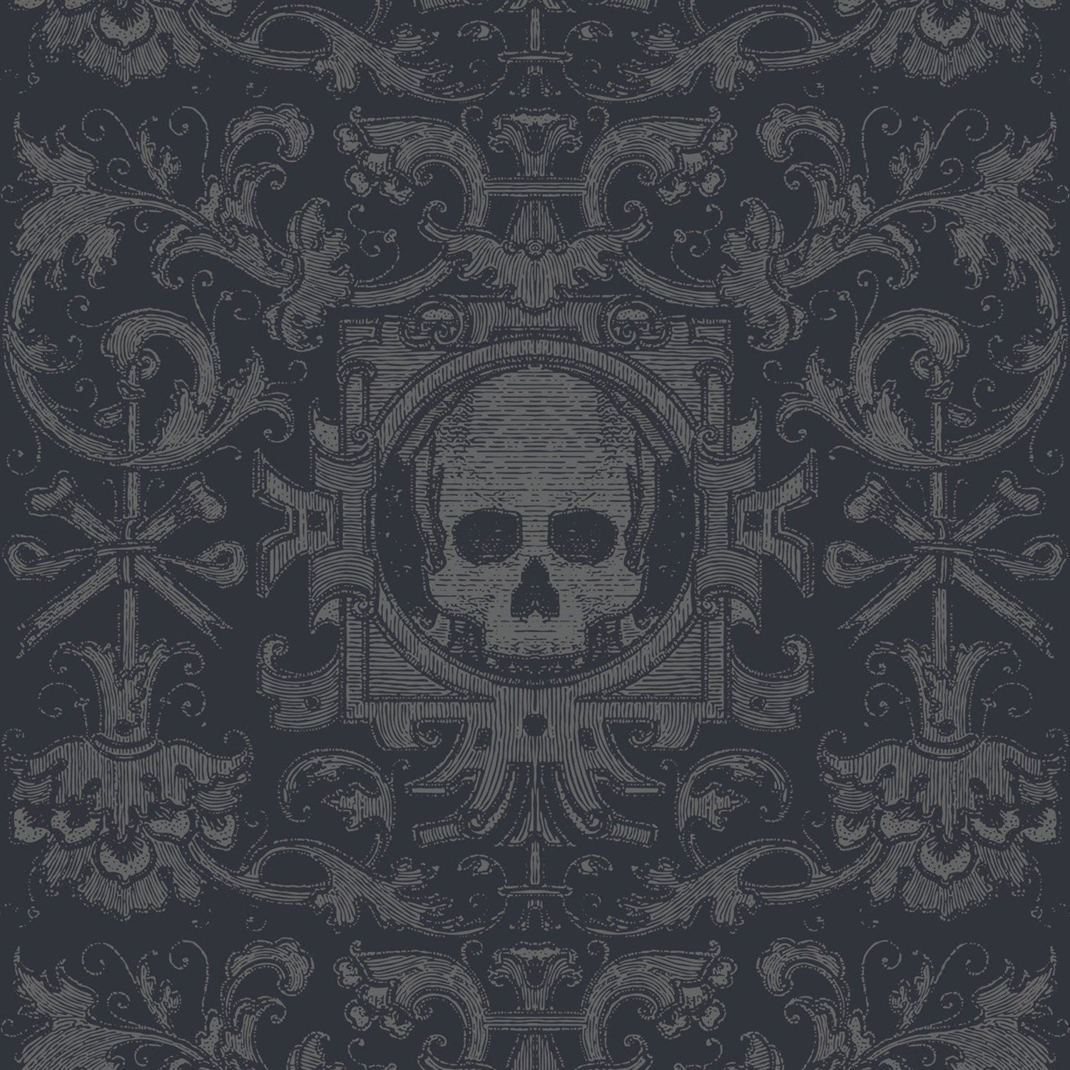 Mitchell Black Skull Box Wallpaper