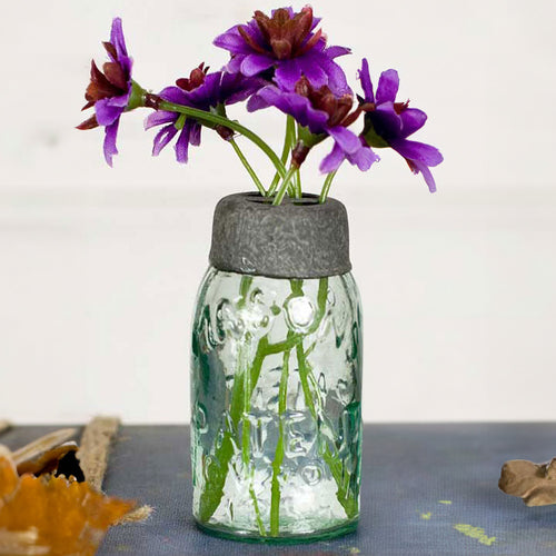 Mini Mason Jar With Flower Frog Set of 6