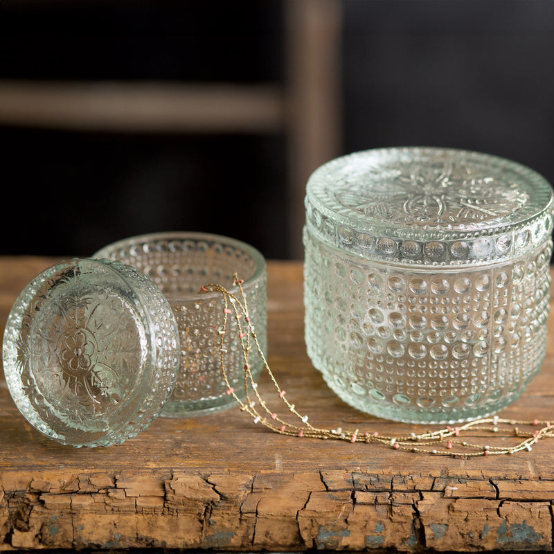 Decorative Glass Jar Set of 2