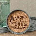 Mason Jar Lid Coaster Set of 4