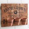 Homegrown Tomatoes Wall Art with Clay Pots