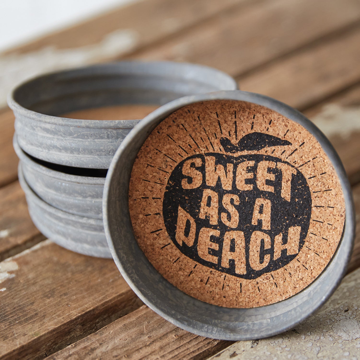 Mason Jar Lid Coaster Set of 8