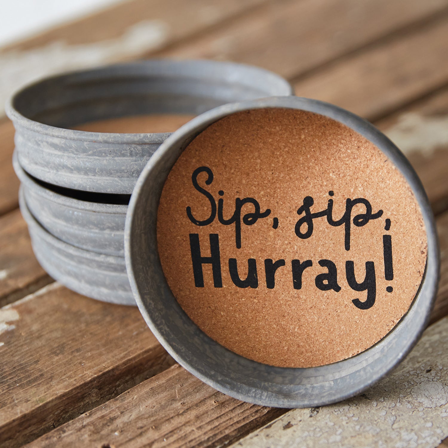 Mason Jar Lid Coaster Set of 8