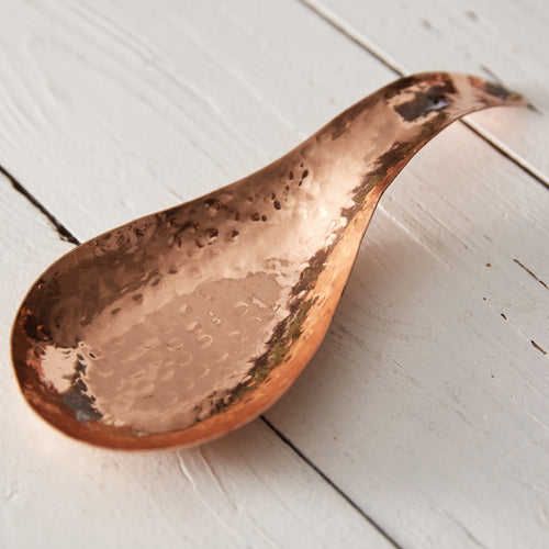 Stamped Copper Spoon Rest