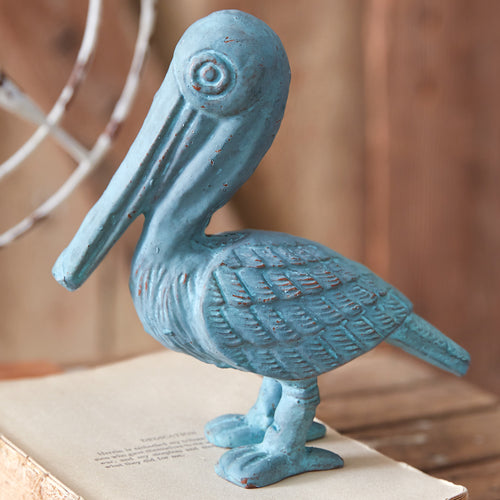 Verdigris Pelican Sculpture