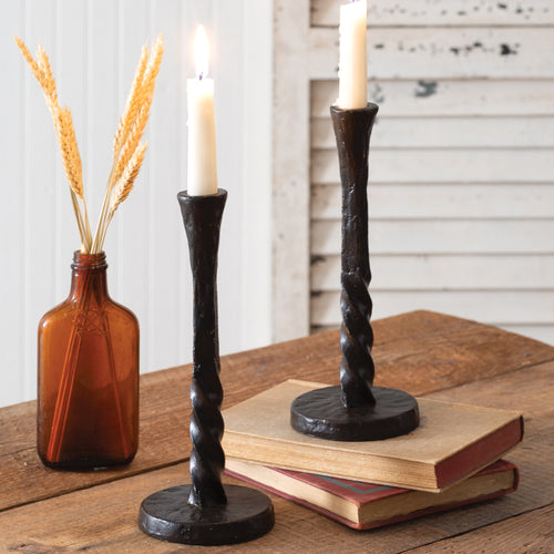 Twisted Taper Candle Holder Set of 2