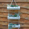 Three-Tier Galvanized Hanging Planter