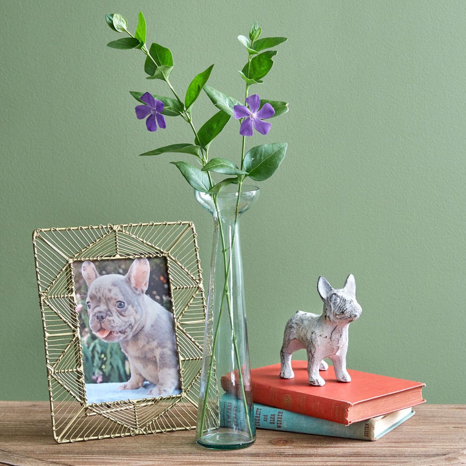 Recycled Glass Trumpet Vase Set of 2