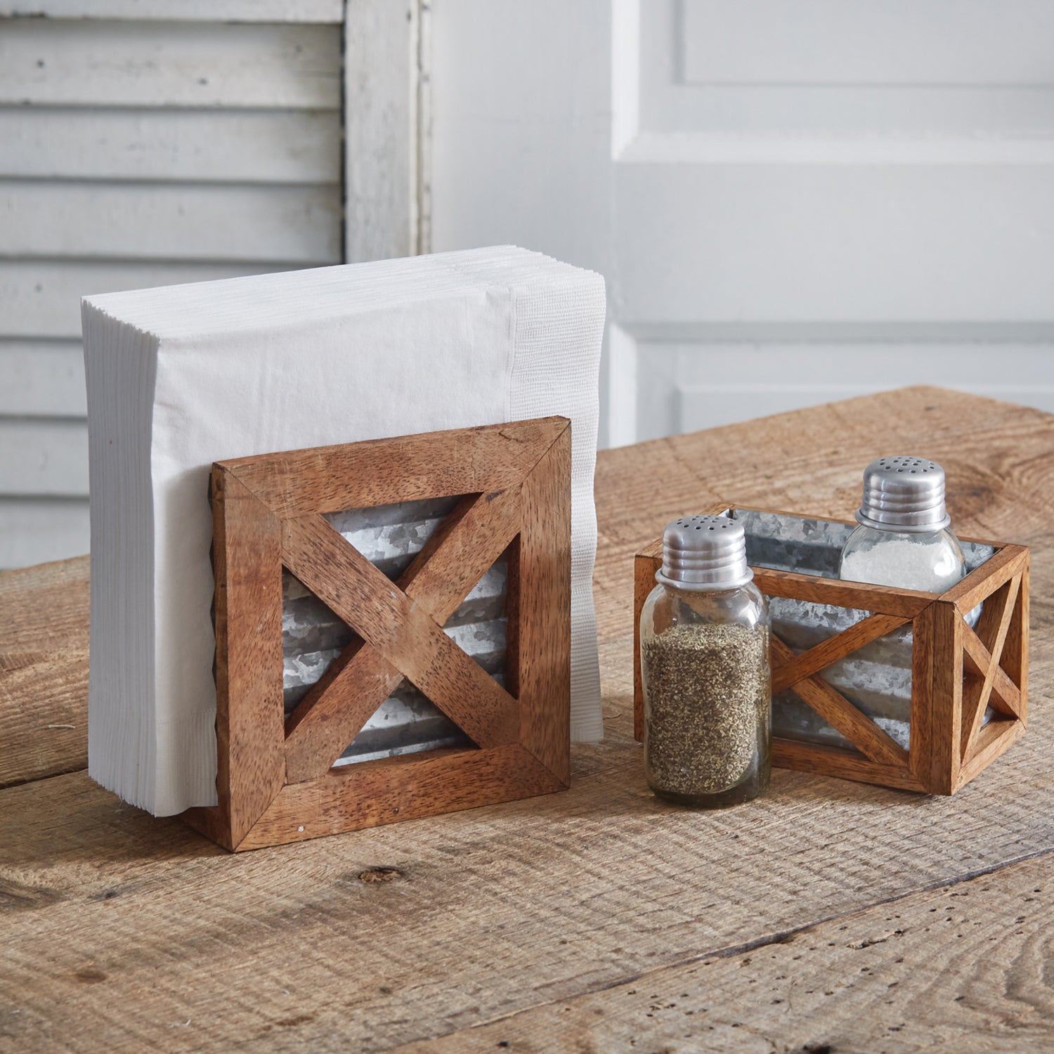 Barn Door Napkin Holder Set of 2