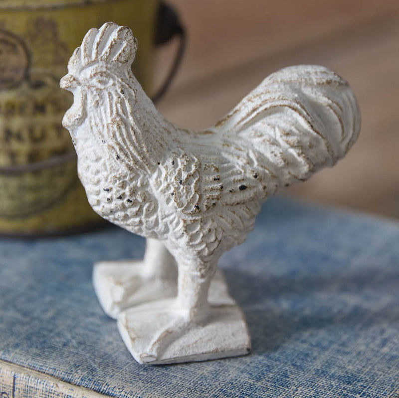 Cast Iron Rooster Sculpture Set of 2