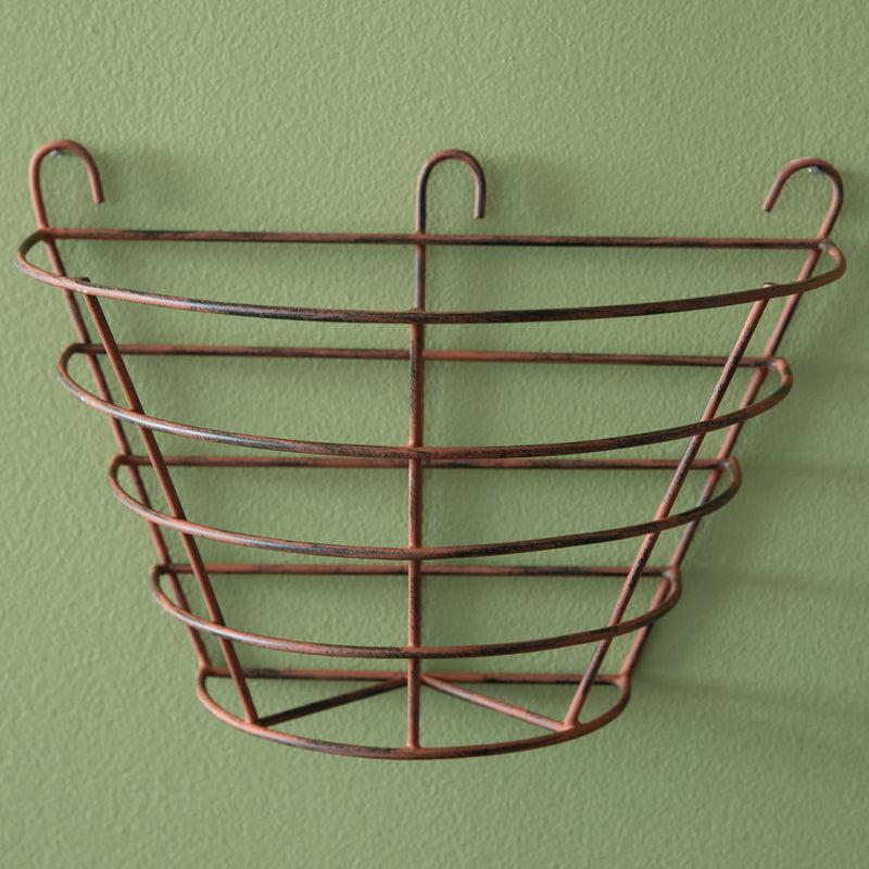 Rustic Wire Hanging Basket Set of 2