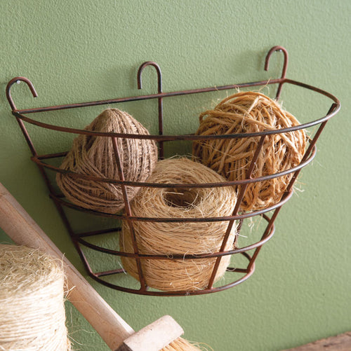 Rustic Wire Hanging Basket Set of 2