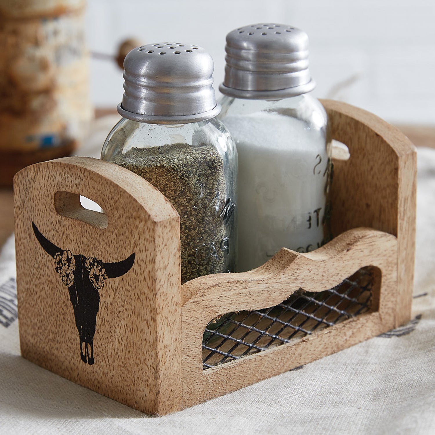 Western Salt and Pepper Holder