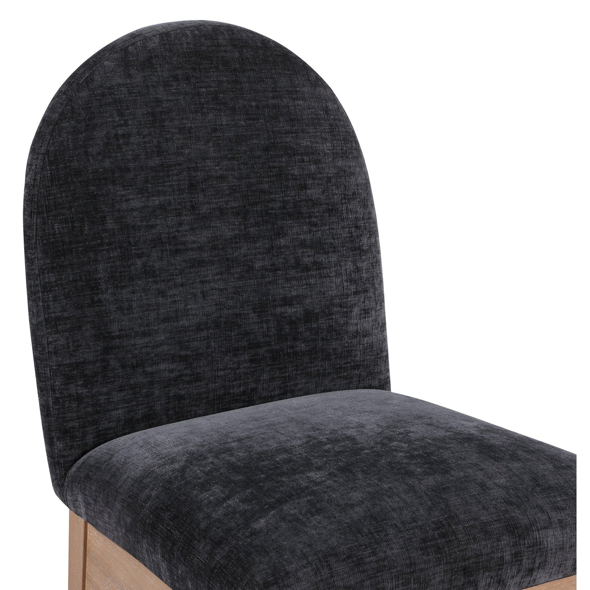 Waldorf Black Chenille Fabric Upholstered Dining Side Chair Set of 2