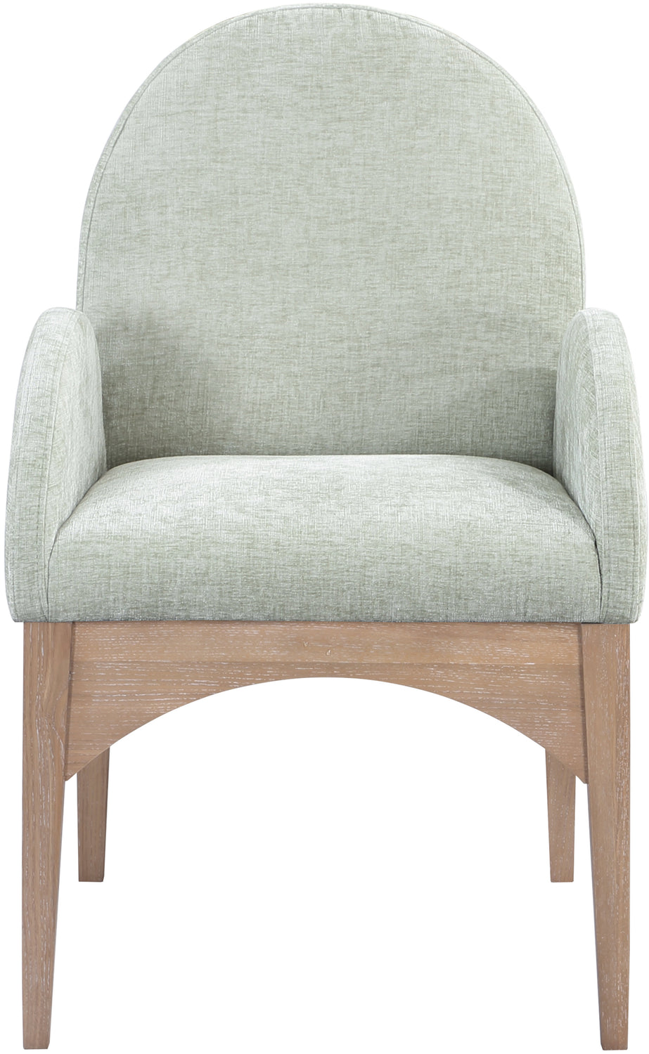Waldorf Mint Chenille Fabric Upholstered Dining Arm Chair Set of 2
