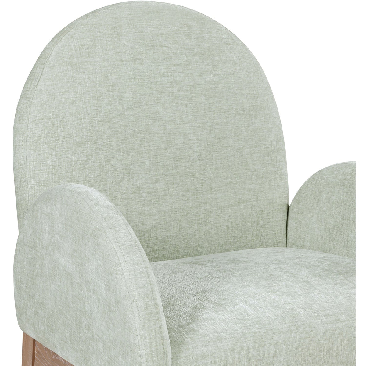 Waldorf Mint Chenille Fabric Upholstered Dining Arm Chair Set of 2