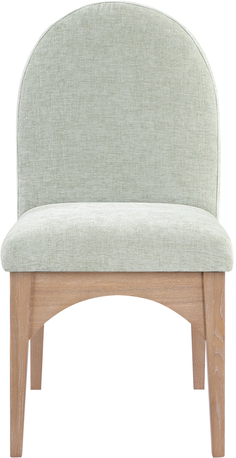Waldorf Mint Chenille Fabric Upholstered Dining Side Chair Set of 2