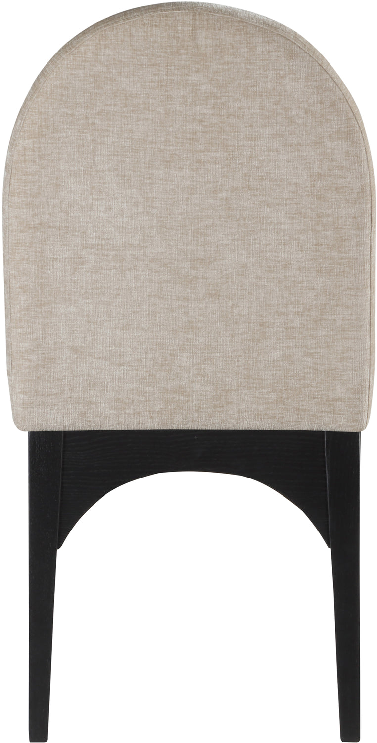 Waldorf Beige Chenille Fabric Upholstered Dining Side Chair Set of 2
