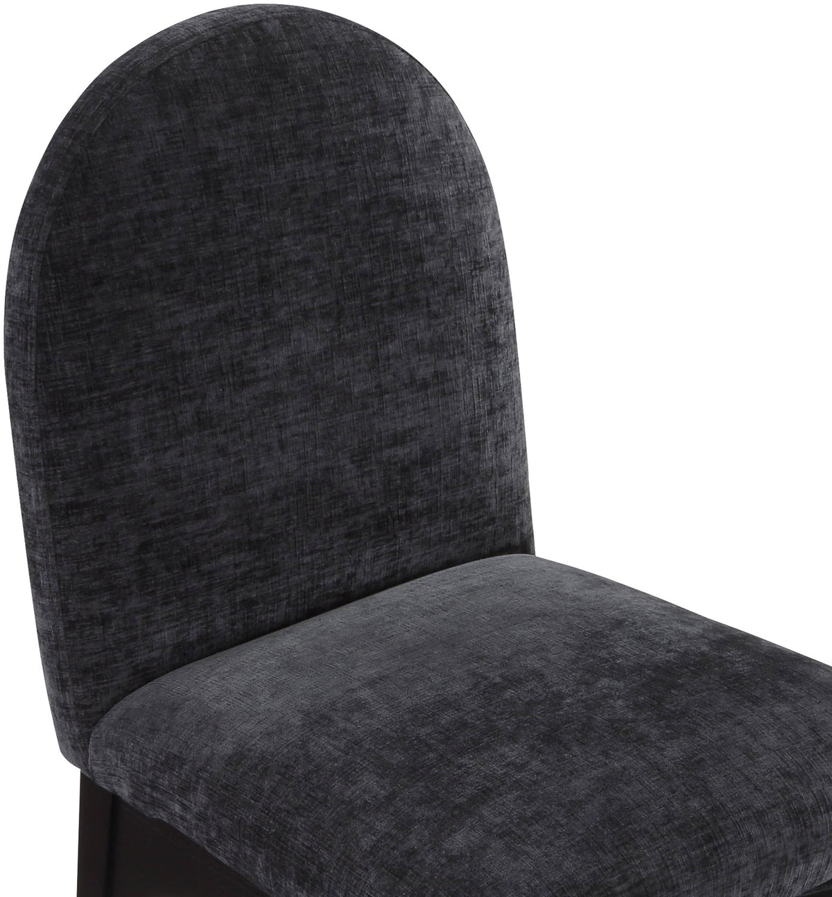 Waldorf Black Chenille Fabric Upholstered Dining Side Chair Set of 2