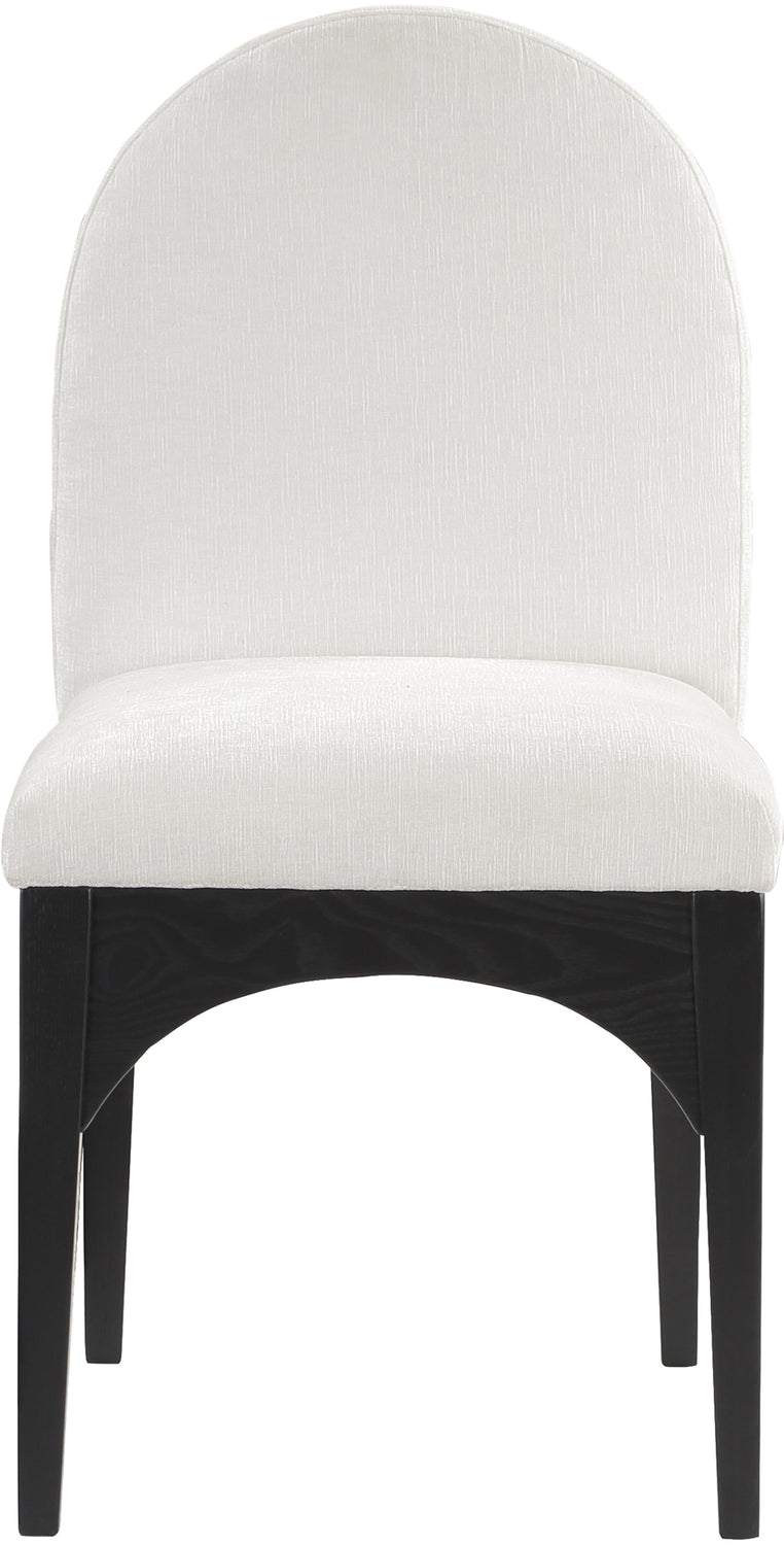 Waldorf Cream Chenille Fabric Upholstered Dining Side Chair Set of 2