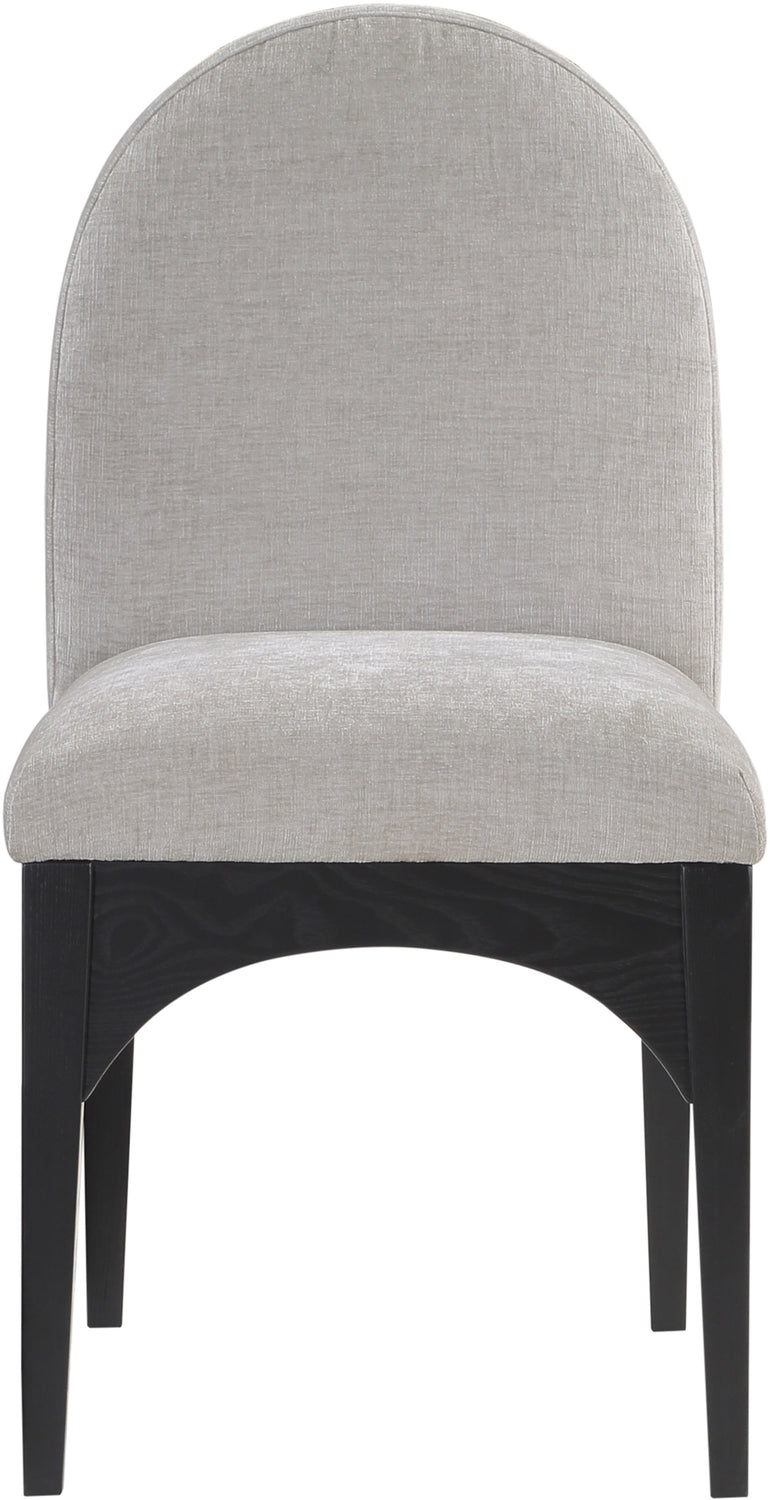 Waldorf Grey Chenille Fabric Upholstered Dining Side Chair Set of 2
