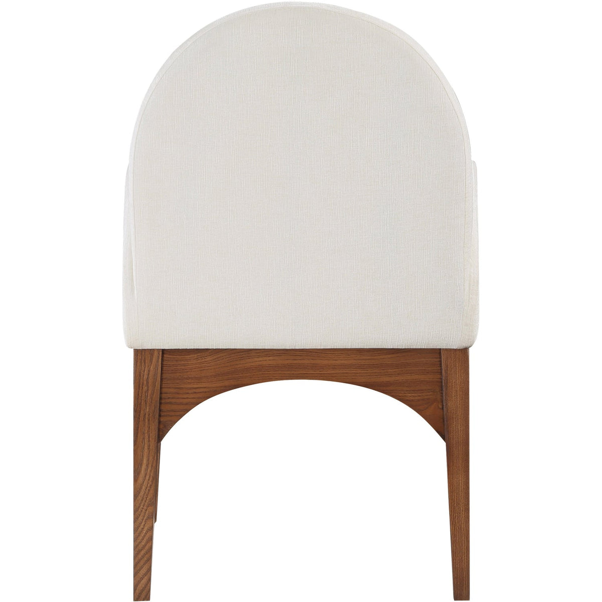 Waldorf Cream Chenille Fabric Upholstered Dining Arm Chair Set of 2