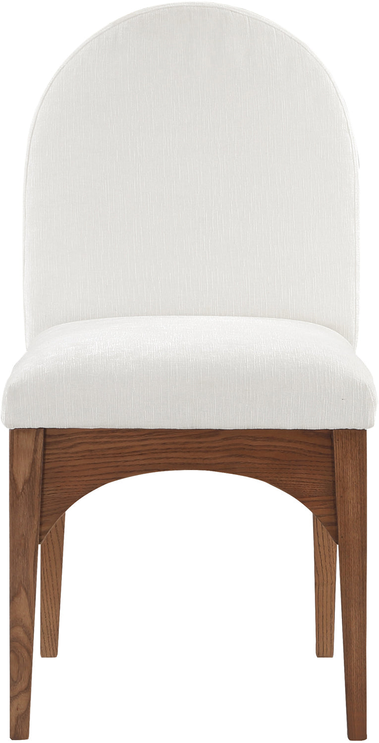 Waldorf Cream Chenille Fabric Upholstered Dining Side Chair Set of 2