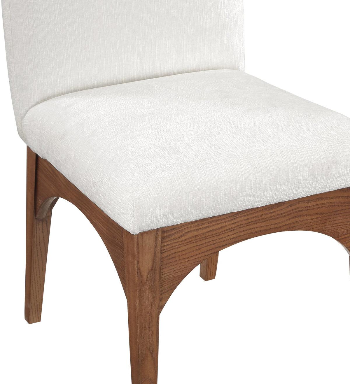 Waldorf Cream Chenille Fabric Upholstered Dining Side Chair Set of 2