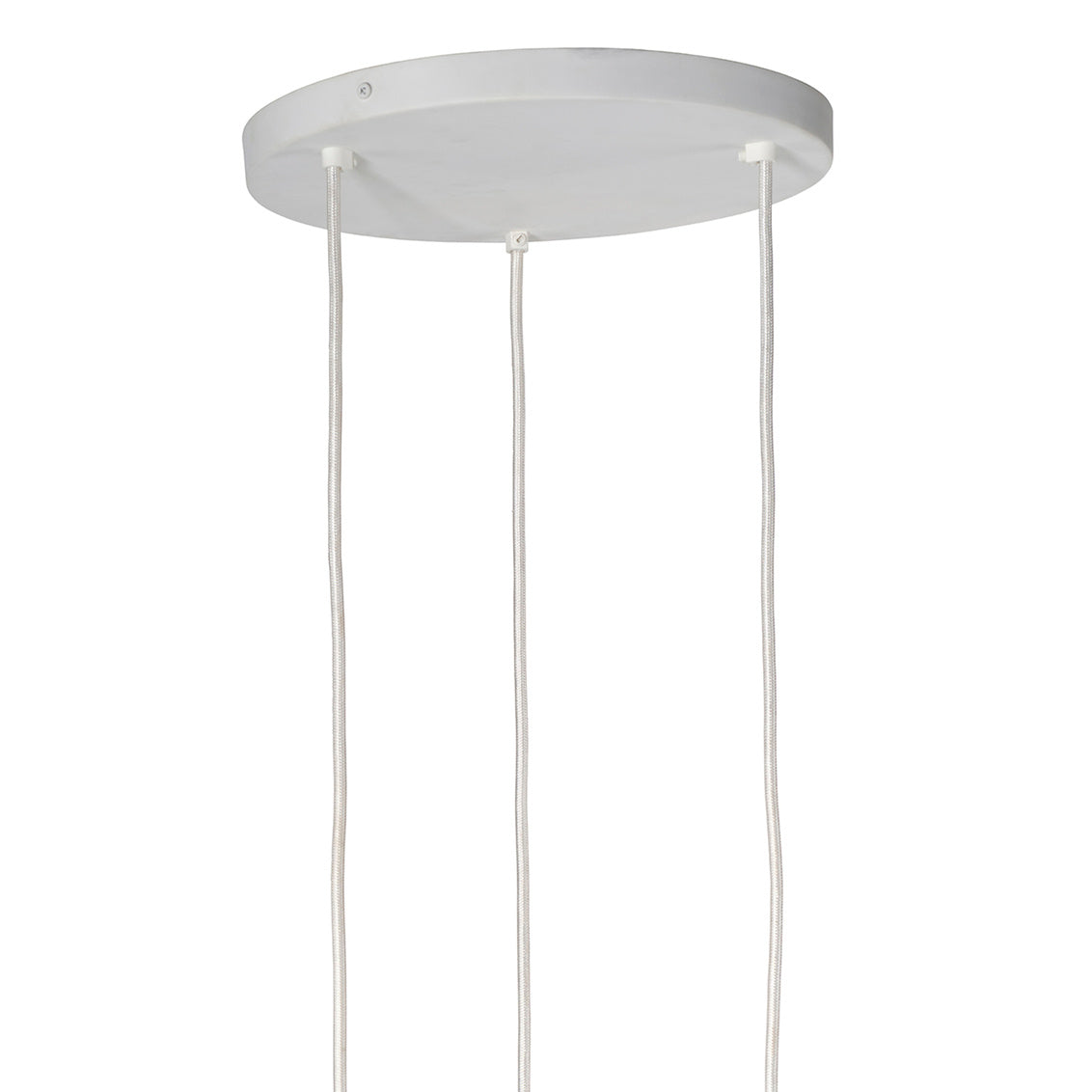Jamie Young Slope Paper Mache Matte White 3-Light Chandelier