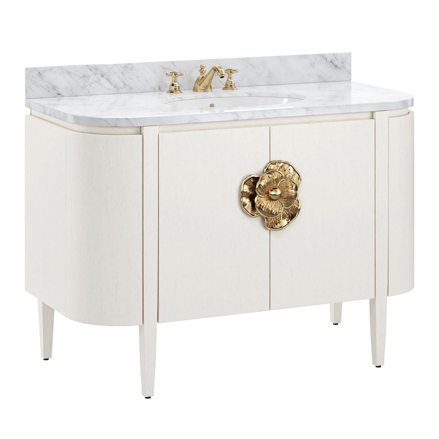 Currey & Co Briallen 48in Vanity with Oval Undermount Sink