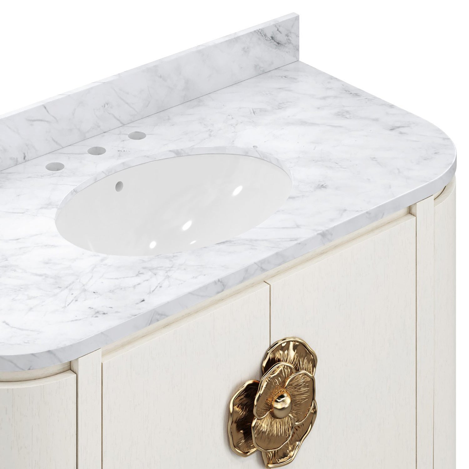 Currey & Co Briallen 48in Vanity with Oval Undermount Sink