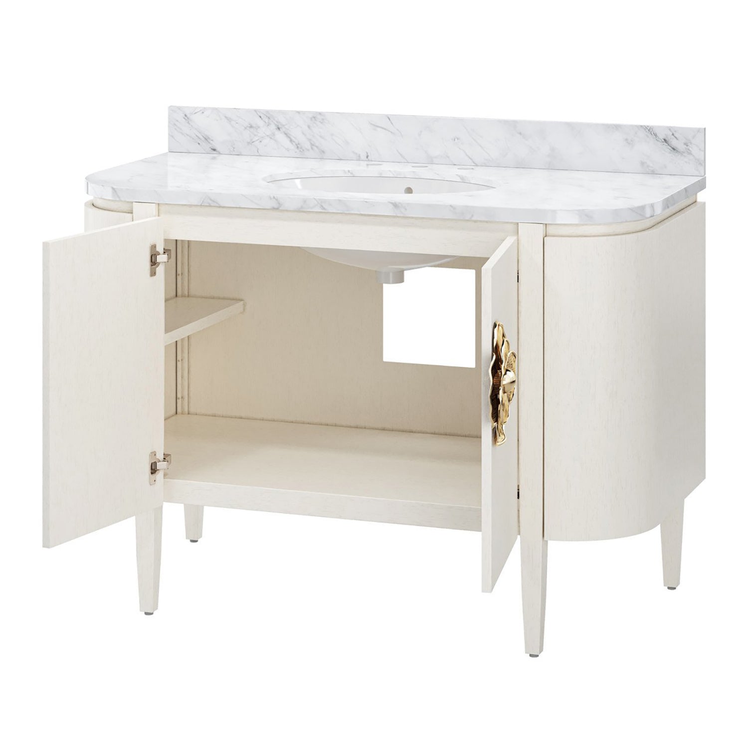 Currey & Co Briallen 48in Vanity with Oval Undermount Sink